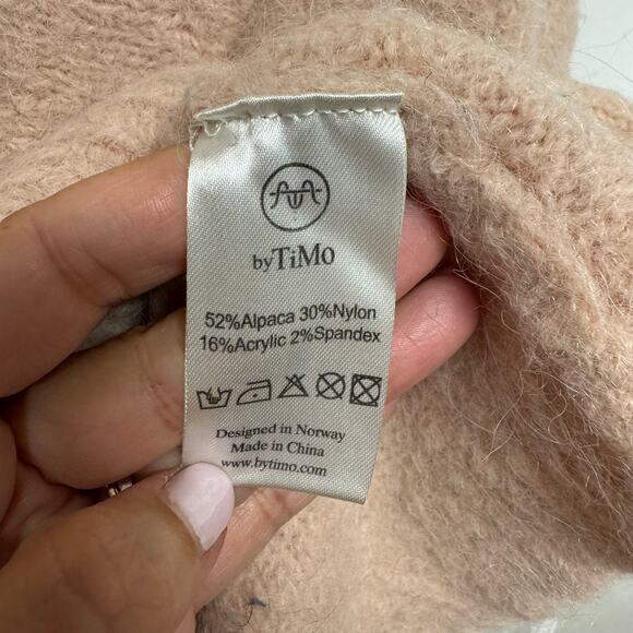 ByTimo Womens Alpaca Wool Blend Sweater Big Bow Light Muted Pink Size Small - Picture 6 of 8